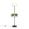 QAZQA Moderne Stehlampe schwarz mit Glas 33 cm - Roslini -Stehlampen Verkaufsladen 8223 104760 0