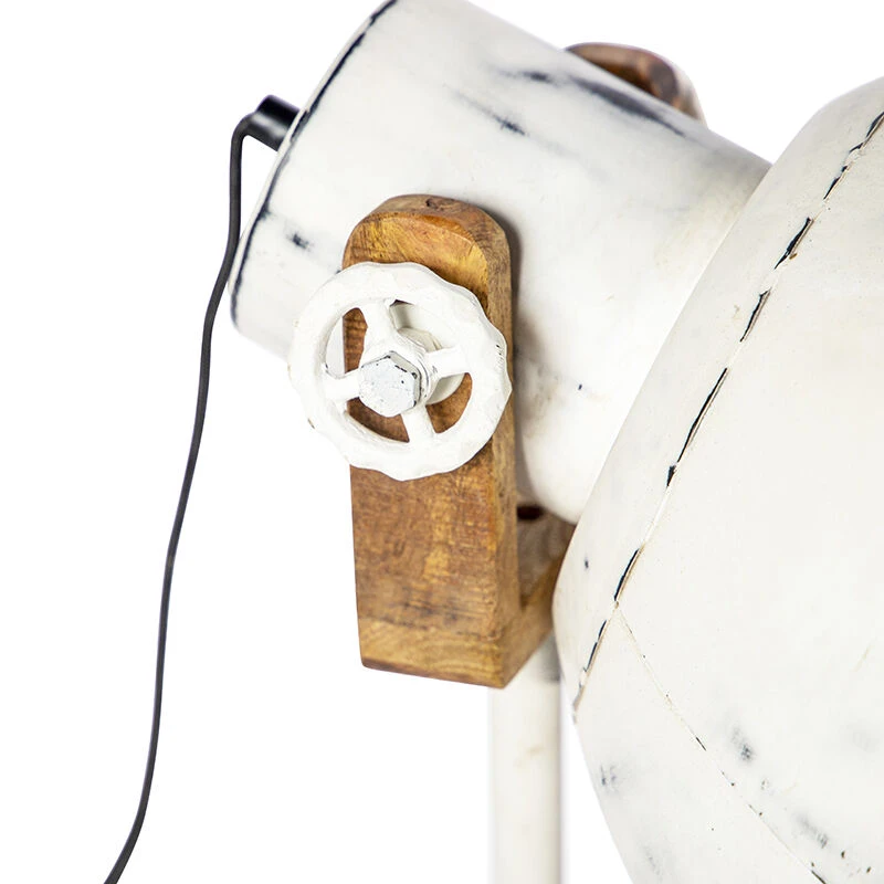 QAZQA Industrielle Stehleuchte Stativ weiß - Mangos 9 QAZQA Industrielle Stehleuchte Stativ weiß - Mangos – Bild 7