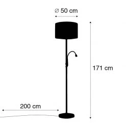 Paul Neuhaus Stehleuchte schwarz mit goldener Leselampe inkl. LED und dimmbar - Matija -Stehlampen Verkaufsladen 8263 105303 4