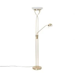 QAZQA Stehleuchte Messing inkl. LED und Dimmer mit Leselampe - Empoli 37 QAZQA Stehleuchte Messing inkl. LED und Dimmer mit Leselampe - Empoli -Stehlampen Verkaufsladen 8304 103426 17