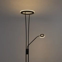 QAZQA Moderne Stehleuchte schwarz inkl. LED mit Lesearm - Divine -Stehlampen Verkaufsladen 8305 99250 14