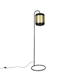 QAZQA Vintage vloerlamp zwart met messing - Kayleigh 29 QAZQA Vintage vloerlamp zwart met messing - Kayleigh -Stehlampen Verkaufsladen 8310 105396 13