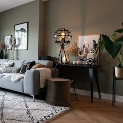 QAZQA Industrielle Stehlampe schwarz - Boula