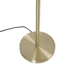 QAZQA Klassische Stehlampe Gold Stoffschirm Schwarz mit Leselampe - Retro -Stehlampen Verkaufsladen 8440 103239 9