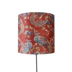 QAZQA Stehlampe schwarz Schatten Pfau Design rot 40 cm - Parte -Stehlampen Verkaufsladen 8446 104172 2