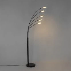 QAZQA Design Stehleuchte schwarz inkl. LED 5-flammig - Sixties Trento -Stehlampen Verkaufsladen 8509 104444 15