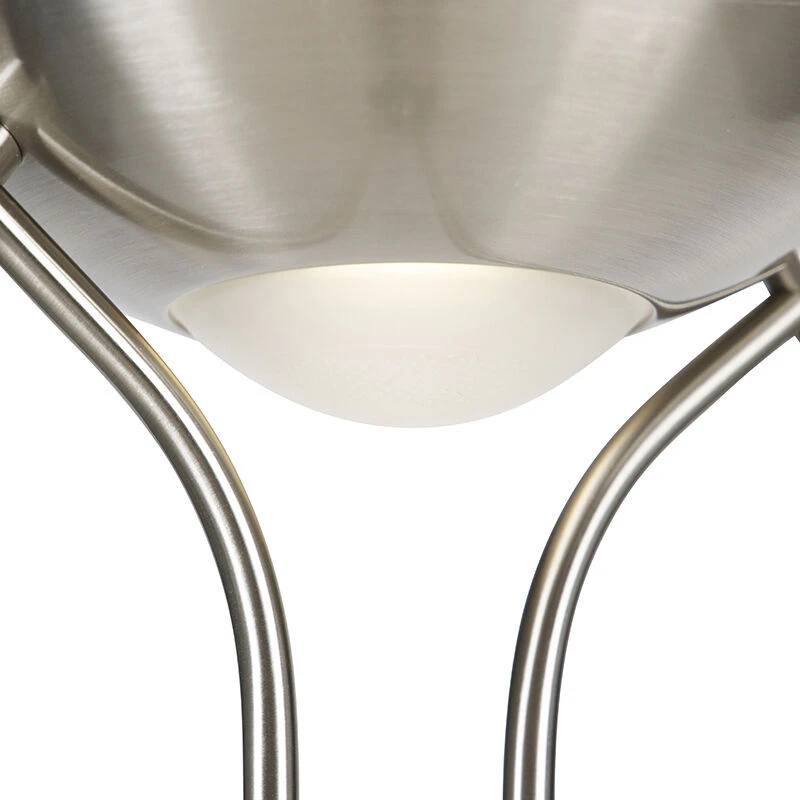 QAZQA Stehleuchte Stahl mit Leselampe inkl. LED und Dimmer - Diva 10 QAZQA Stehleuchte Stahl mit Leselampe inkl. LED und Dimmer - Diva – Bild 8