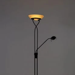 QAZQA Stehleuchte schwarz inkl. LED und Dimmer mit Leselampe dim to warm - Empoli -Stehlampen Verkaufsladen 8536 103425 14