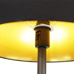 QAZQA Klassische Stehlampe schwarz mit Gold und Leselicht - Retro -Stehlampen Verkaufsladen 8577 103238 3