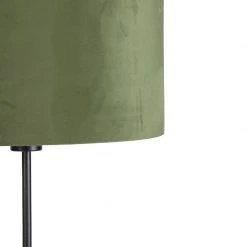 QAZQA Stehleuchte schwarz mit Veloursschirm grün mit Gold 35 cm - Parte -Stehlampen Verkaufsladen 8617 98588 2