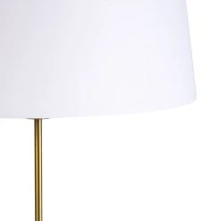 QAZQA Bronze Stehleuchte mit Leinenschirm weiß 45 cm verstellbar - Parte -Stehlampen Verkaufsladen 8629 93204 2