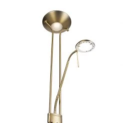 QAZQA Bronze Stehleuchte mit Leseleuchte inkl. LED und Dimmer - Diva 2 -Stehlampen Verkaufsladen 8634 91861 11