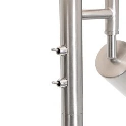 QAZQA Stehlampe Stahl mit Schirm grau und Leselampe - Jelena -Stehlampen Verkaufsladen 8641 105568 5