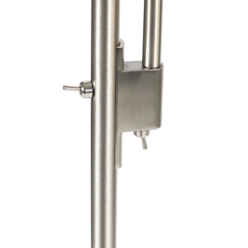 QAZQA Moderne vloerlamp staal incl. LED met leesarm - Chala 11 QAZQA Moderne vloerlamp staal incl. LED met leesarm - Chala – Bild 9