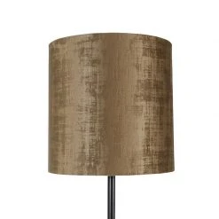 QAZQA Klassische Stehlampe schwarz Schirm braun 40 cm - Simplo -Stehlampen Verkaufsladen 8669 104163 1