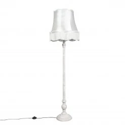 QAZQA Graue Stehlampe mit Granny-Lampenschirm Creme - Classico -Stehlampen Verkaufsladen 8685 95296 10