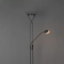 QAZQA Stehlampe Stahl inkl. LED und Dimmer mit Leselampe - Empoli 36 QAZQA Stehlampe Stahl inkl. LED und Dimmer mit Leselampe - Empoli -Stehlampen Verkaufsladen 8698 103423 15
