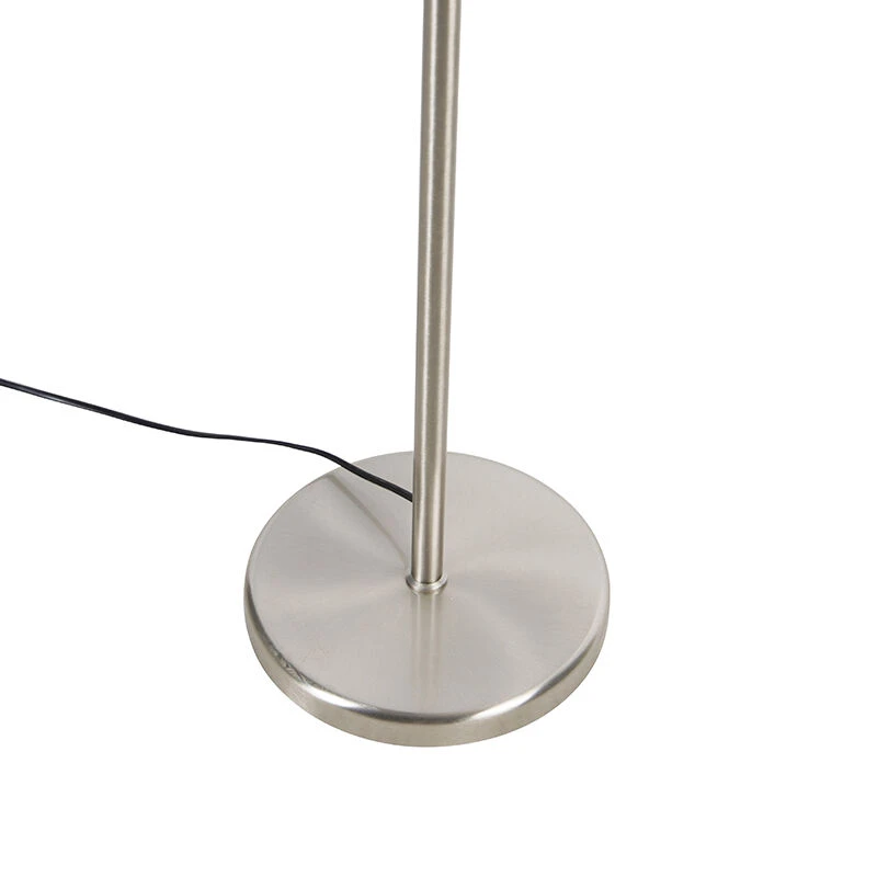 QAZQA Stehlampe aus Stahl mit weißem Schirm und verstellbarem Arm - Ladas Deluxe 11 QAZQA Stehlampe aus Stahl mit weißem Schirm und verstellbarem Arm - Ladas Deluxe – Bild 9