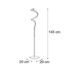 Trio Leuchten Design Stehleuchte schwarz inkl. LED 3-stufig dimmbar - Koers -Stehlampen Verkaufsladen 8709 103703 3