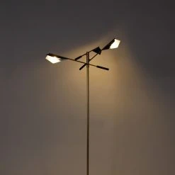 QAZQA Design-Stehlampe Schwarz mit Gold 3-flammig - Sinem 22 QAZQA Design-Stehlampe Schwarz mit Gold 3-flammig - Sinem -Stehlampen Verkaufsladen 8758 105415 9