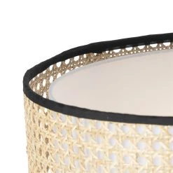 QAZQA Land Stehlampe schwarz mit Rattanschirm - Kata -Stehlampen Verkaufsladen 8771 103453 5