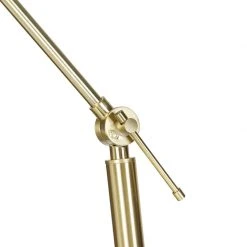 QAZQA Moderne Stehlampe Gold Samtschirm Grau 50 cm - Editor -Stehlampen Verkaufsladen 8773 104963 8
