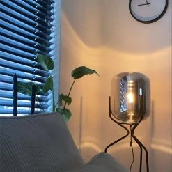 QAZQA Design Stehlampe schwarz mit Rauchglas - Bliss -Stehlampen Verkaufsladen 8810 102047 13