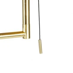 QAZQA Klassische Stehlampe Messing mit schwarzem Schirm verstellbar - Ladas -Stehlampen Verkaufsladen 8825 103226 4