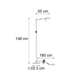 QAZQA Stehleuchte Messing inkl. LED mit Touchdimmer - Notia -Stehlampen Verkaufsladen 8870 102523 4