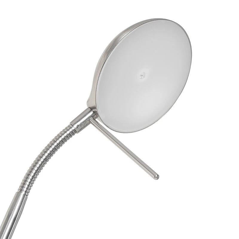 QAZQA Moderne Stehleuchte Stahl mit Lesearm inkl. LED und Dimmer - Divo 12 QAZQA Moderne Stehleuchte Stahl mit Lesearm inkl. LED und Dimmer - Divo – Bild 10
