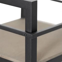 QAZQA Industriële vloerlamp zwart met hout - Cage Rack -Stehlampen Verkaufsladen 8893 105764 4