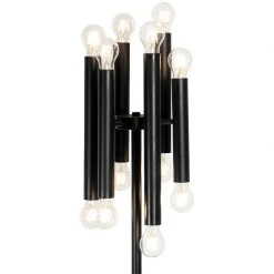 QAZQA Art Deco Stehlampe schwarz 12-Licht - Tubi 27 QAZQA Art Deco Stehlampe schwarz 12-Licht - Tubi -Stehlampen Verkaufsladen 8899 104039 7