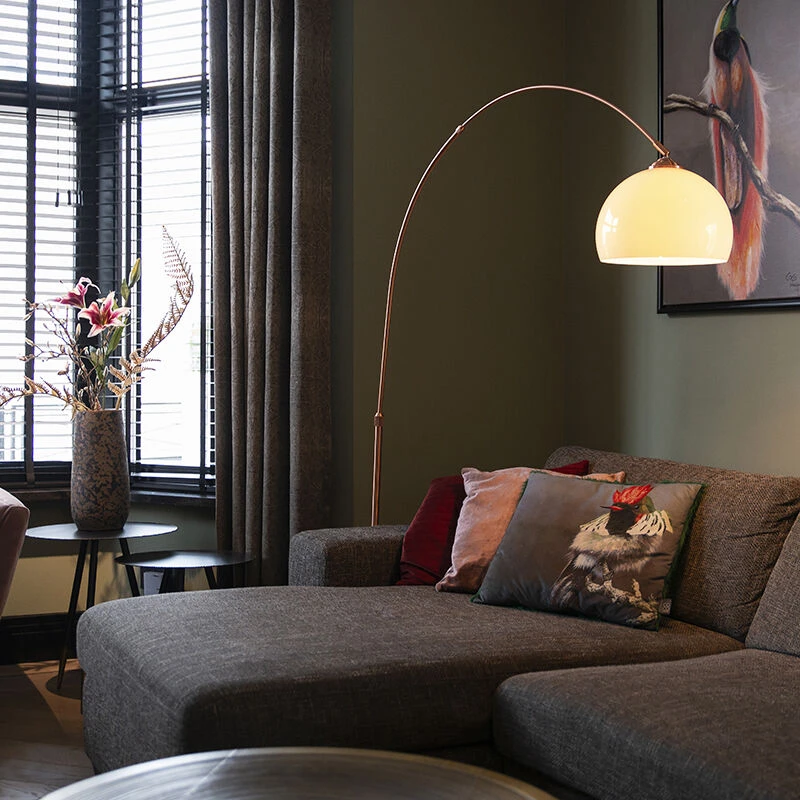 QAZQA Moderne Smart Arc Lampe Kupfer inkl. A60 Wifi - Arc Basic 18 QAZQA Moderne Smart Arc Lampe Kupfer inkl. A60 Wifi - Arc Basic – Bild 16