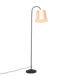 QAZQA Klassische Stehlampe schwarz mit Lampenschirm gold - Nona -Stehlampen Verkaufsladen 8961 104396 8