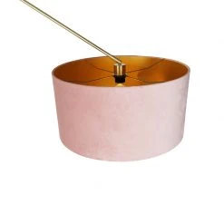 QAZQA Moderne Stehlampe Gold Samtschirm Rosa 50 cm - Editor -Stehlampen Verkaufsladen 8962 104964 5