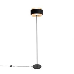 QAZQA Moderne Stehlampe Schwarz mit Gold - Elif -Stehlampen Verkaufsladen 9003 104954 12