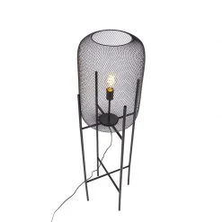 QAZQA Moderne schwarze Stehleuchte - Bliss Mesh -Stehlampen Verkaufsladen 9049 98917 11