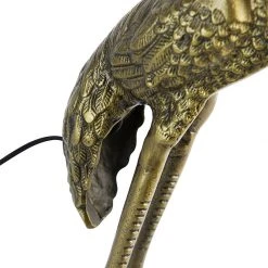 QAZQA Vintage Stehlampe Messing Stoffschirm schwarz - Kranich Vogel To -Stehlampen Verkaufsladen 9053 103811 4
