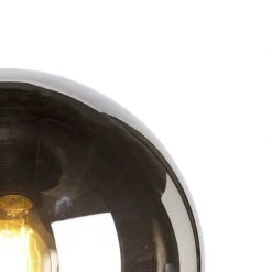 QAZQA Art Deco Stehleuchte schwarz mit Rauchglas - Pallon 18 QAZQA Art Deco Stehleuchte schwarz mit Rauchglas - Pallon -Stehlampen Verkaufsladen 9058 99145 4