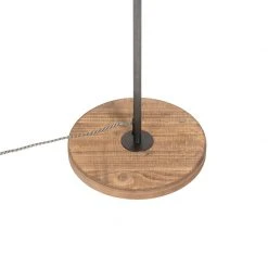QAZQA Ländliche Stehlampe schwarz mit Holz - Jelle -Stehlampen Verkaufsladen 9082 103999 9