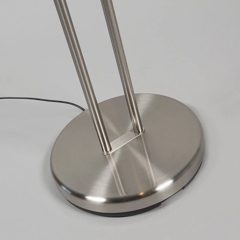QAZQA Moderne Stehleuchte Stahl mit Leseleuchte inkl. LED - Eva 9 QAZQA Moderne Stehleuchte Stahl mit Leseleuchte inkl. LED - Eva – Bild 7