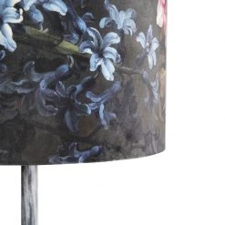 QAZQA Vintage Stehlampe antiken grauen Schatten Blumenmuster 40 cm - Simplo -Stehlampen Verkaufsladen 9178 98112 2
