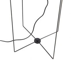 QAZQA Design Stehlampe Stahl mit schwarzem Leinenschirm - Reichhaltig -Stehlampen Verkaufsladen 9280 102503 8