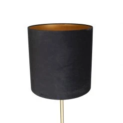 QAZQA Klassische Stehlampe Messing mit schwarzem Schirm 40 cm - Simplo -Stehlampen Verkaufsladen 9289 102181 5