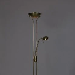 QAZQA Moderne Stehleuchte Messing mit Leselampe inkl. LED dim to warm - Diva 38 QAZQA Moderne Stehleuchte Messing mit Leselampe inkl. LED dim to warm - Diva -Stehlampen Verkaufsladen 9298 103422 17