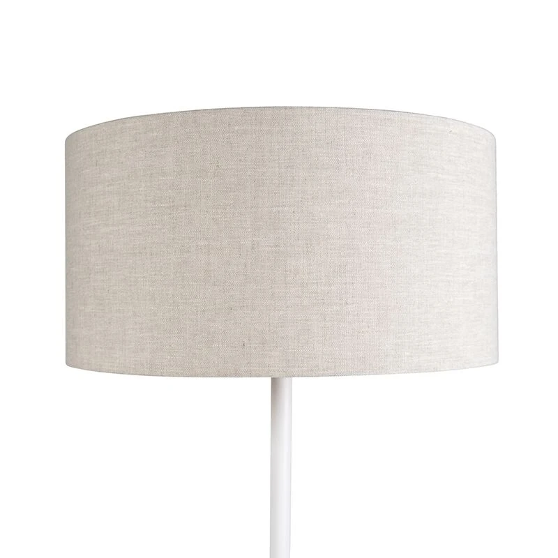 QAZQA Moderne Stehlampe weiß mit pfefferfarbenem Schirm 50 cm - Simplo 4 QAZQA Moderne Stehlampe weiß mit pfefferfarbenem Schirm 50 cm - Simplo – Bild 2