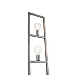 QAZQA Moderne Stehleuchte Antik Silber 2-flammig - Simple Cage 2 -Stehlampen Verkaufsladen 9313 98937 6
