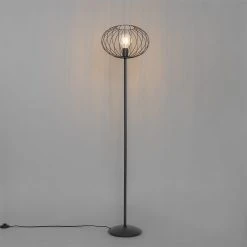 QAZQA Industrielle Stehlampe schwarz 36 cm - Margarita -Stehlampen Verkaufsladen 9327 105352 11