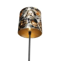QAZQA Klassische Stehlampe schwarzer Stoffschirm Blumen 40 cm - Simplo -Stehlampen Verkaufsladen 9332 104168 5