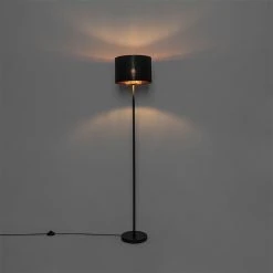 QAZQA Moderne Stehlampe schwarz mit Gold - VT 1 -Stehlampen Verkaufsladen 9346 103299 11